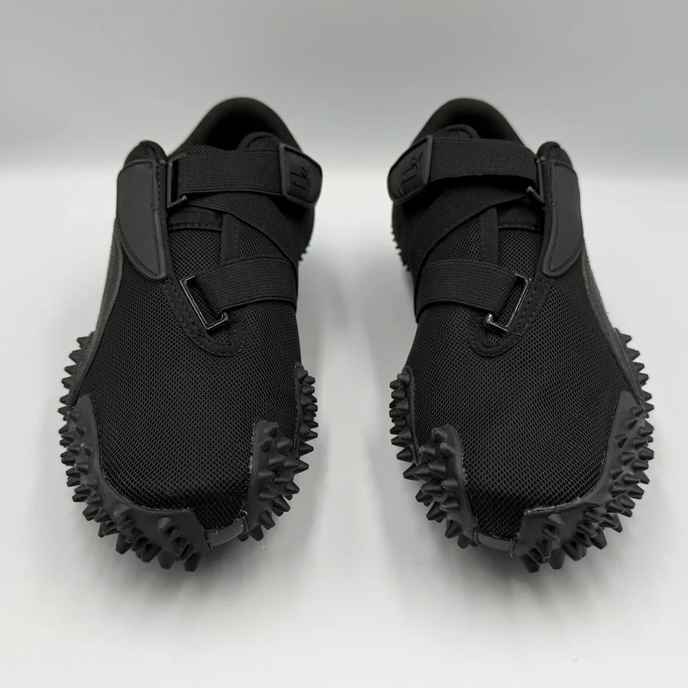 Puma Mostro OG Prime Sneakers Womens 8.5 Black Spiked Low Top Mesh Straps *NEW*